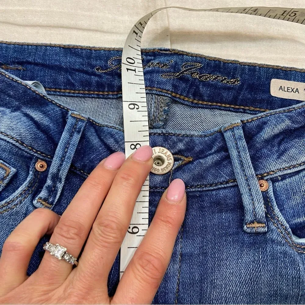 Ladies Mavi Alexa Mid-Rise Skinny‎ Jeans Slightly Distressed Size 27